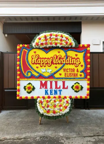 Papan Bunga Pernikahan pengambangan