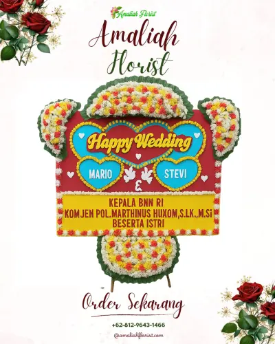 Karangan Papan Bunga Pernikahan pengambangan